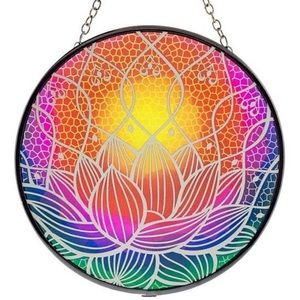 New! Rainbow Lotus Suncatcher